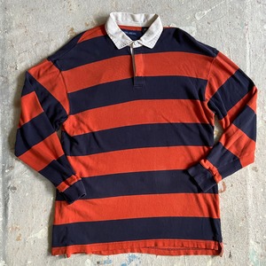 JOHN ASHFORD  L/S  Polo Stripe Shirt  L  F788