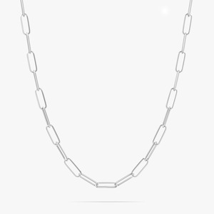 long parts necklace (silver) #n79