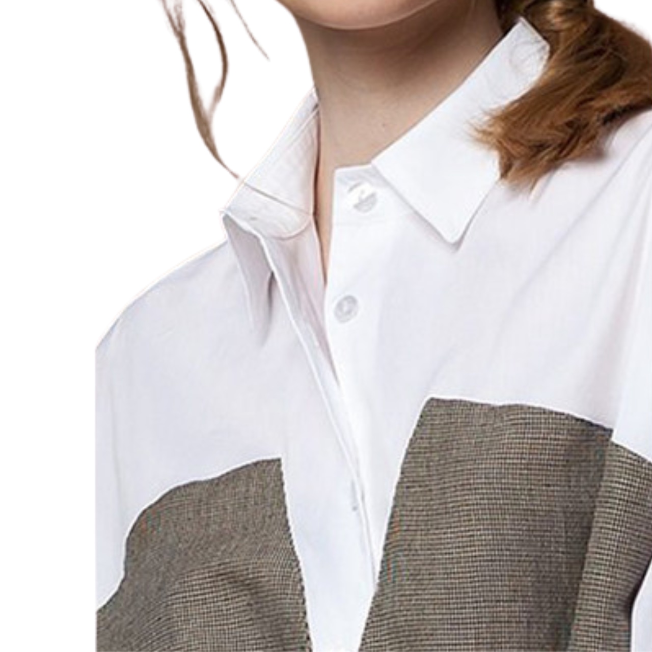 リボン装飾 アシンメトリー ロングシャツワンピース 　　 00066