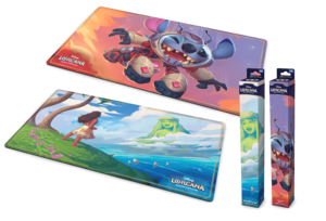 ?おまけ付き? ディズニー・ロルカナ・ＴＣＧ　日本語版　公式プレイマット 「HOW FAR I'LL GO（どこまでも）」「スティッチ 小型ロケット」【新品未開封】
