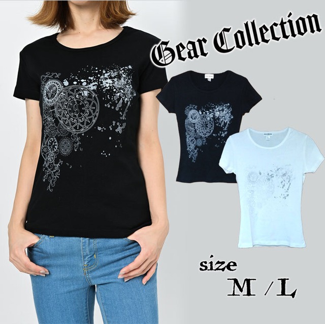 Gearcollection レディース フライスtシャツ Marugu