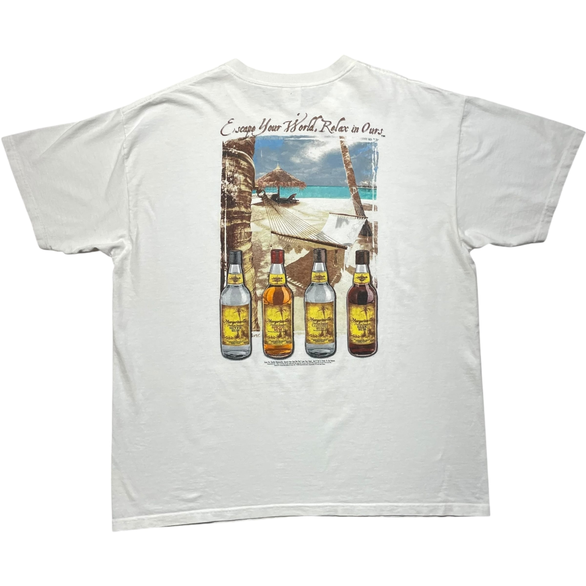 《XL》 anvil アンヴィル Tシャツ ラム酒 プリント ホワイト no.8591