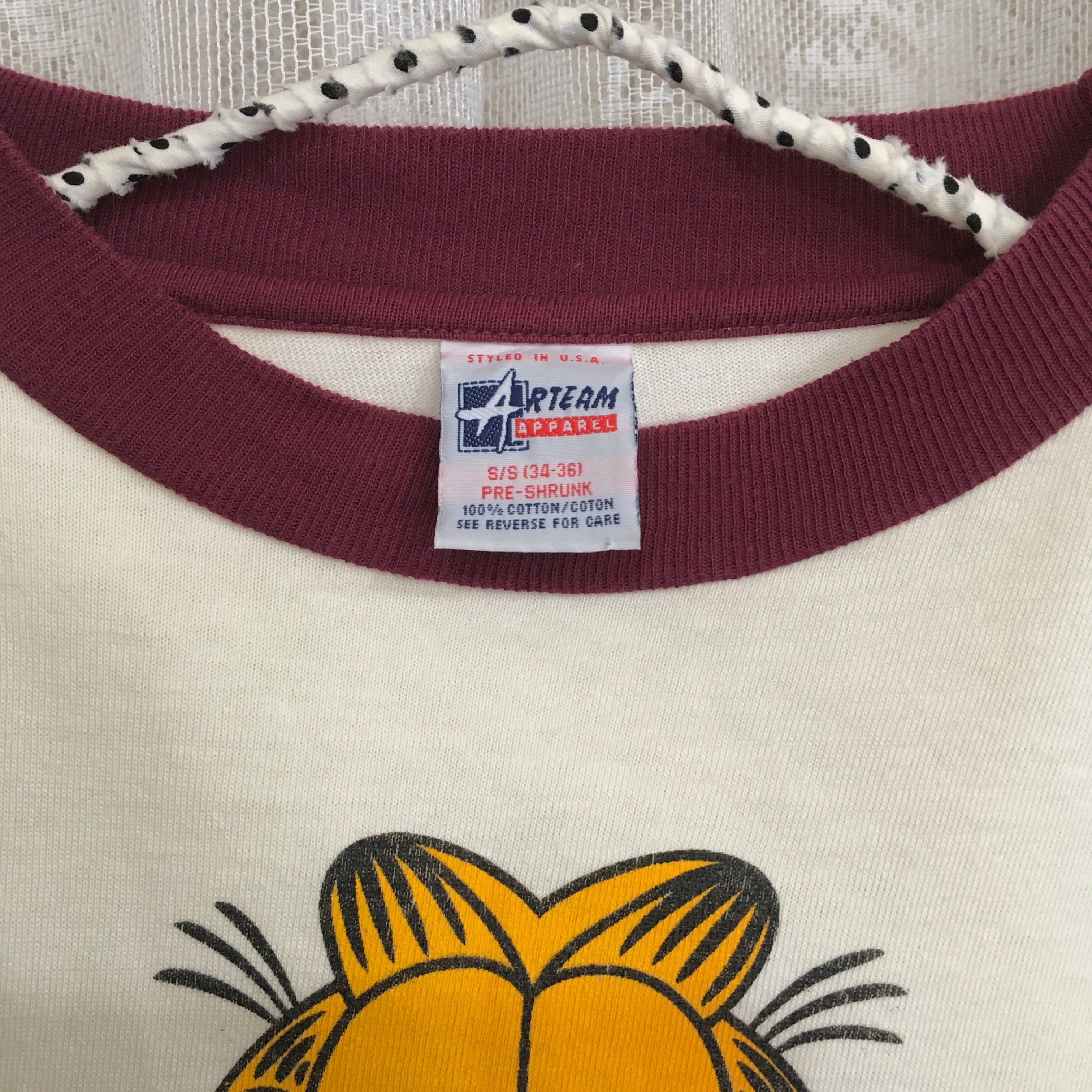 Garfield back print big tee 〈レトロ古着 ガーフィールド バック