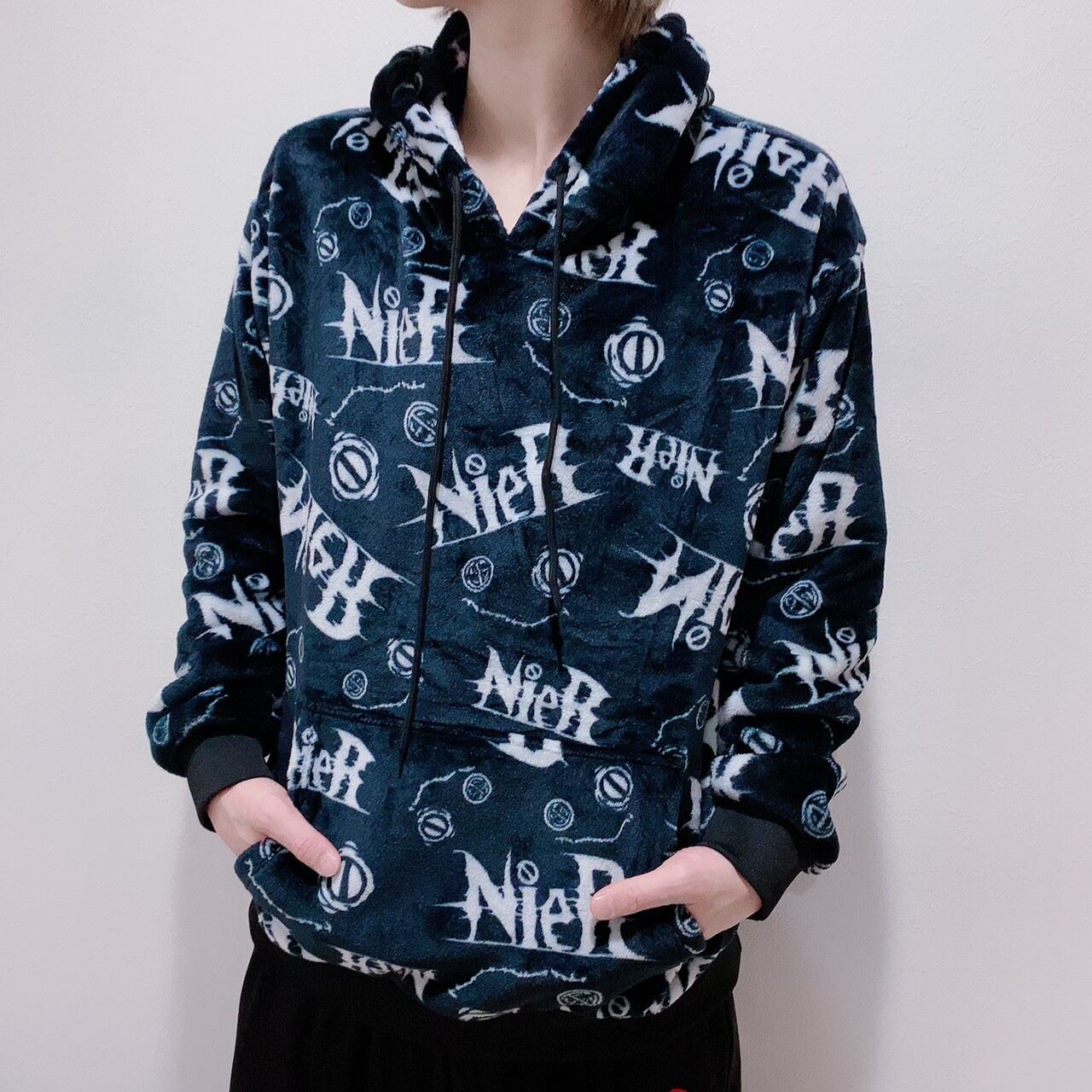 NieRふわもこ総柄パーカー | NIER CLOTHING