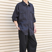 design black linen shirt