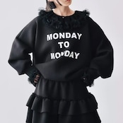 ”MONDAY TO MONDAY ” コクーンスリーブスウェット i0434