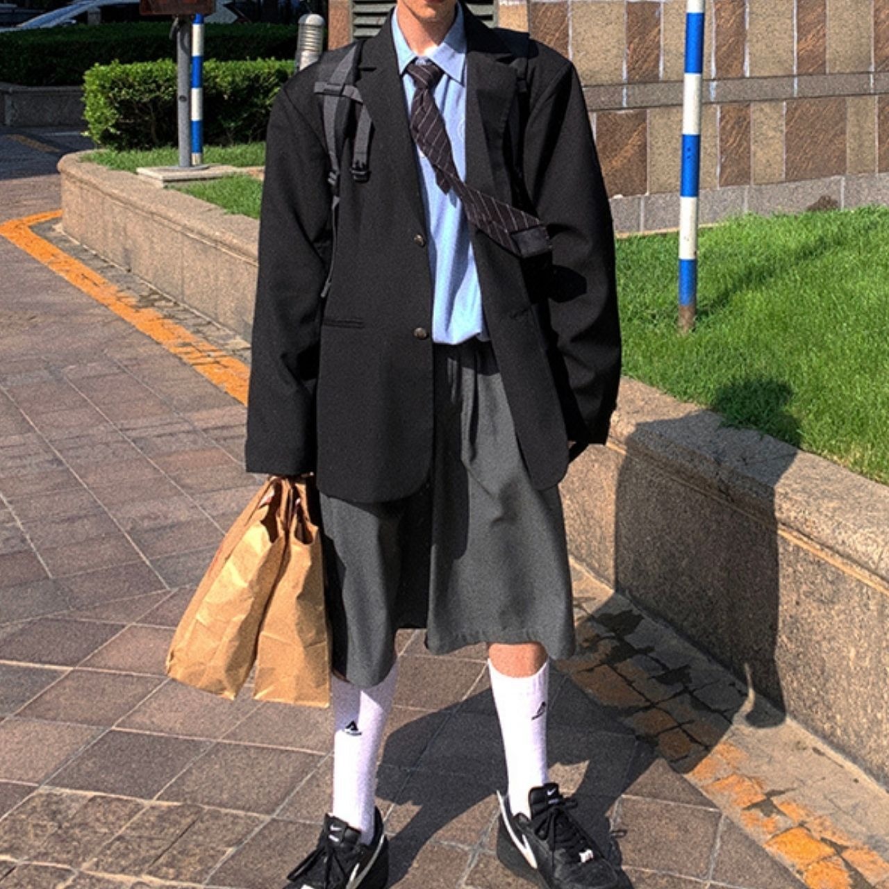 ライトブルーカレッジロゴシャツ　1104