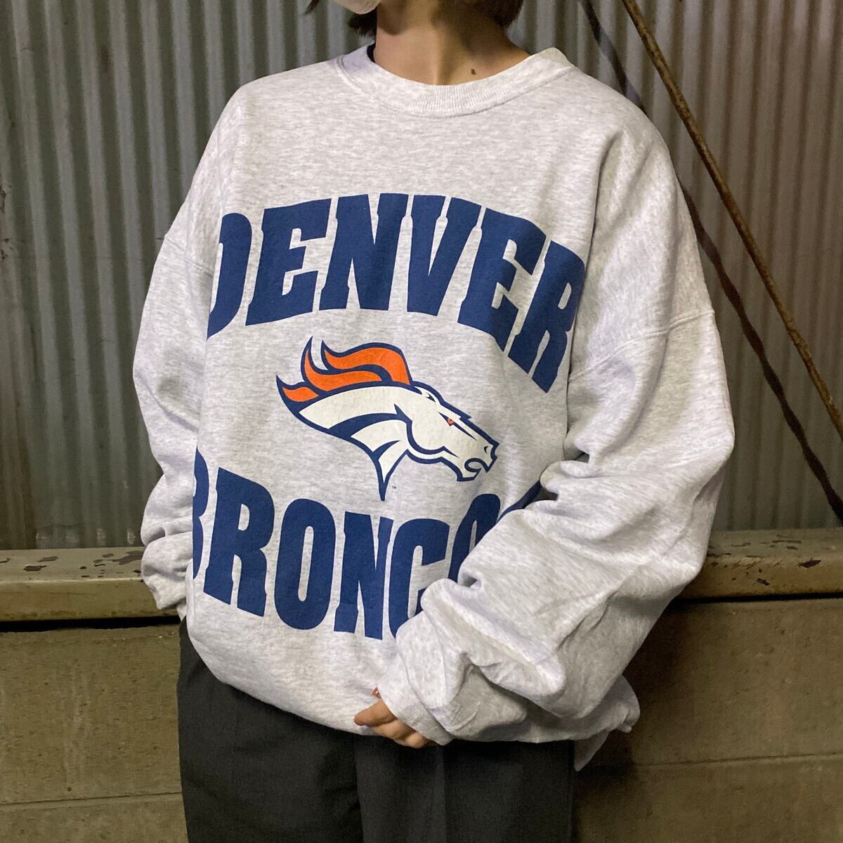 90年代 チャンピオン Champion NFL DENVER BRONCOS デンバーブロンコス プリントスウェットシャツ トレーナー メンズM ヴィンテージ /eaa295034