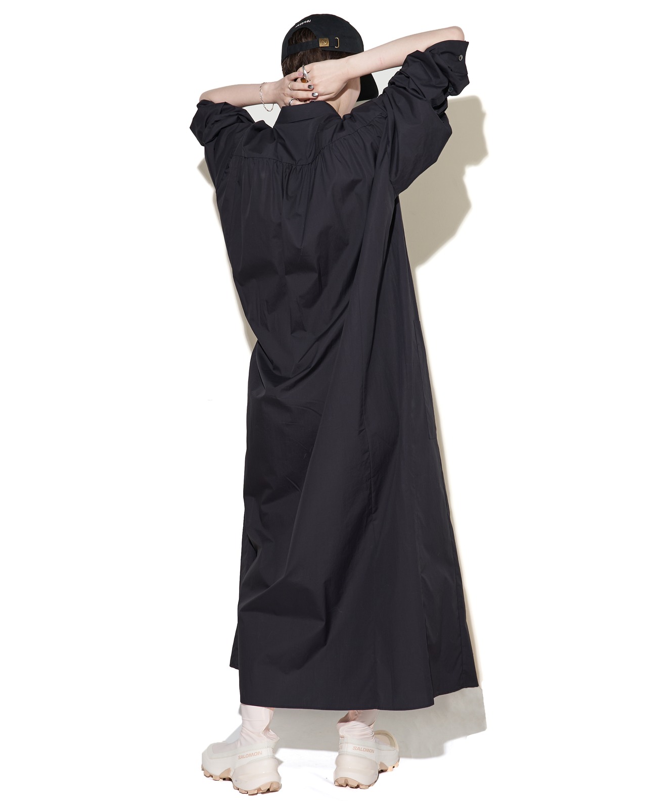 ssstein "LONG SHIRT ONE PIECE〔DARK CHARCOAL〕"