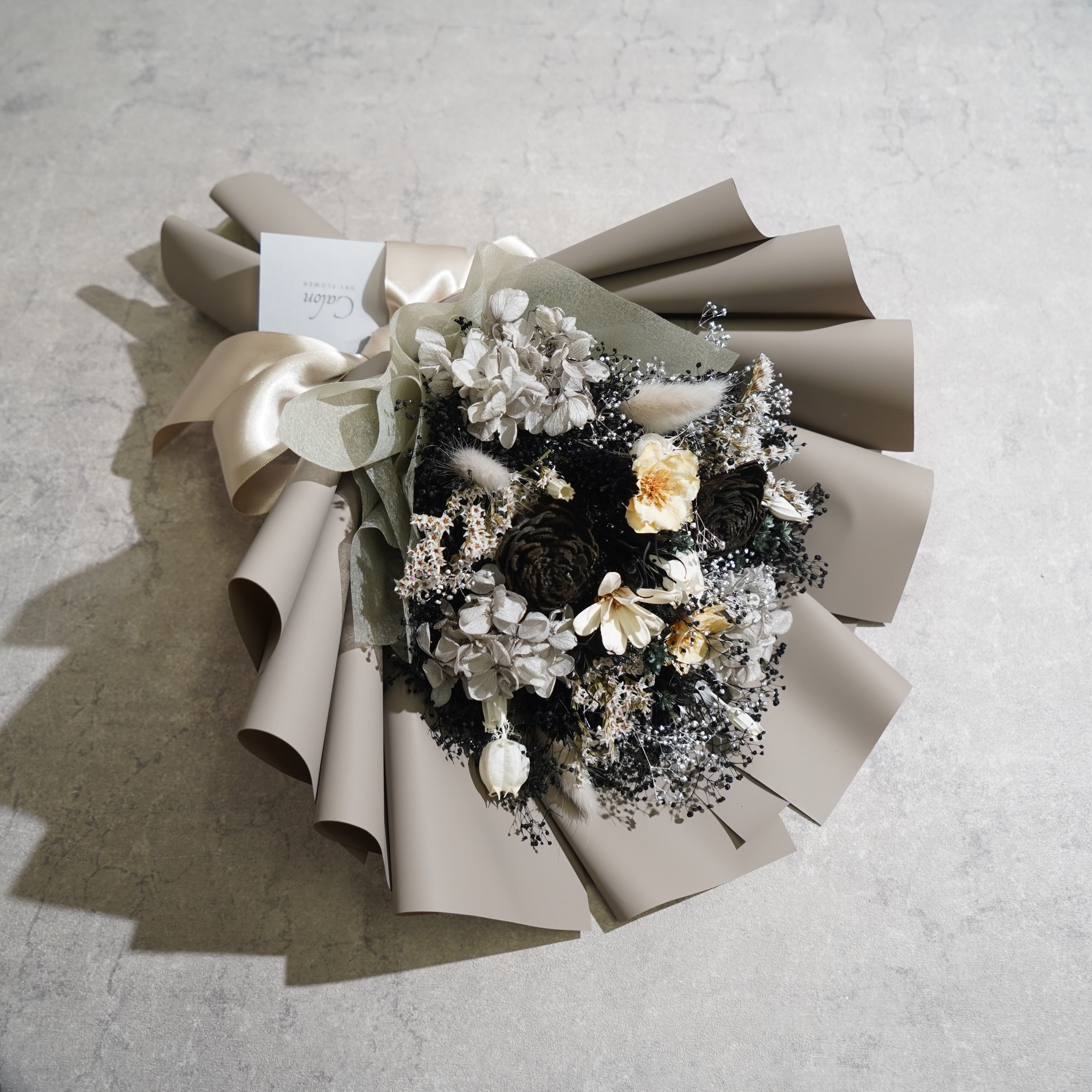 ドライフラワーの花束 Mサイズ グレー M-472≪限定1点≫