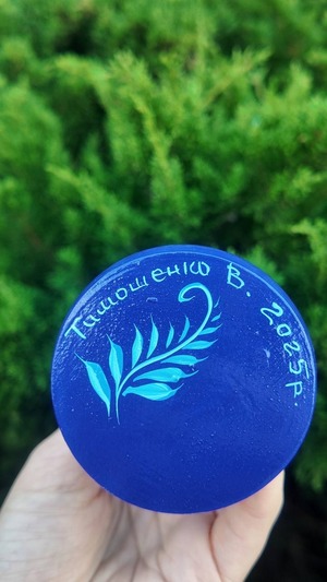 木製キャンドルホルダー　青（ティモシェンコ作）