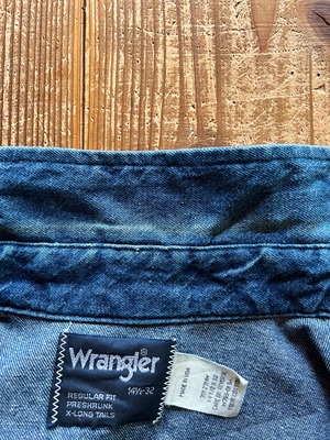 80's Wrangler 70127MW デニムウエスタンシャツ 表記(14 1/2-32)