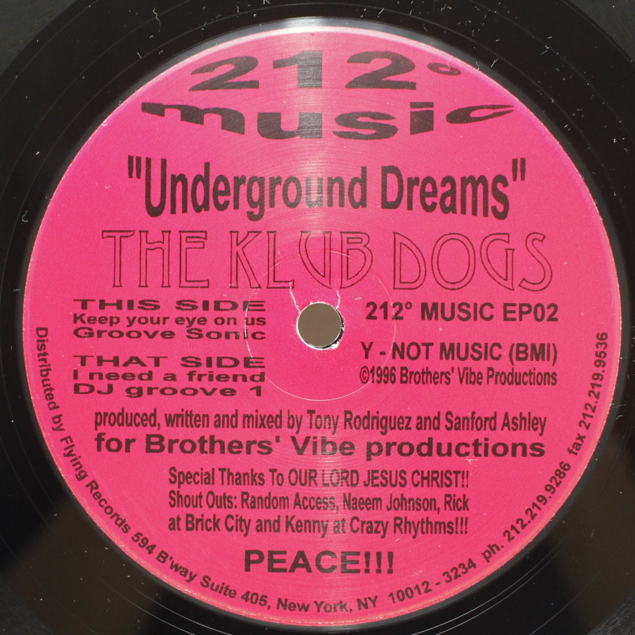 The Klub Dogs / Underground Dreams [212° MUSIC EP02] - 画像1