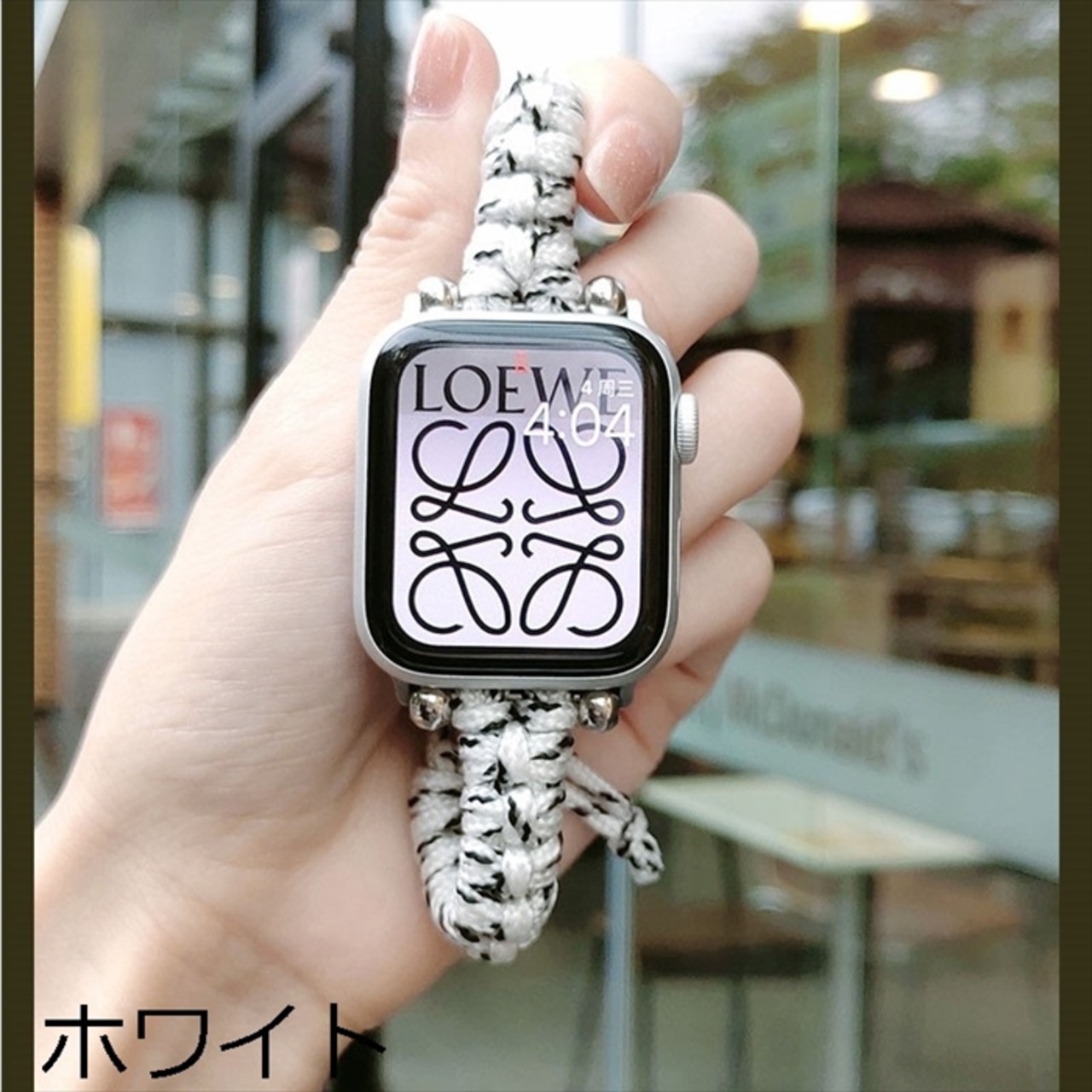 apple watch バンド ベルト ナイロン 交換 編み込み 個性的 seriesSE 6 
