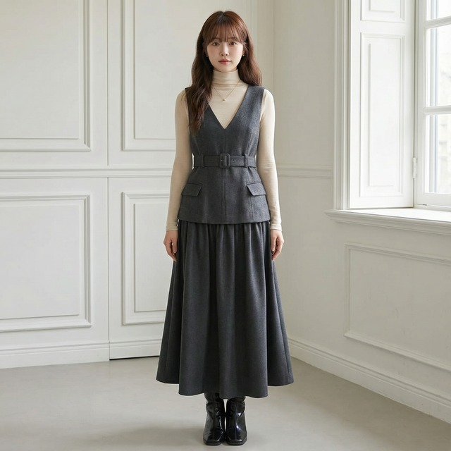 The Heritage Wool Vest Dress Ensemble　ch0176