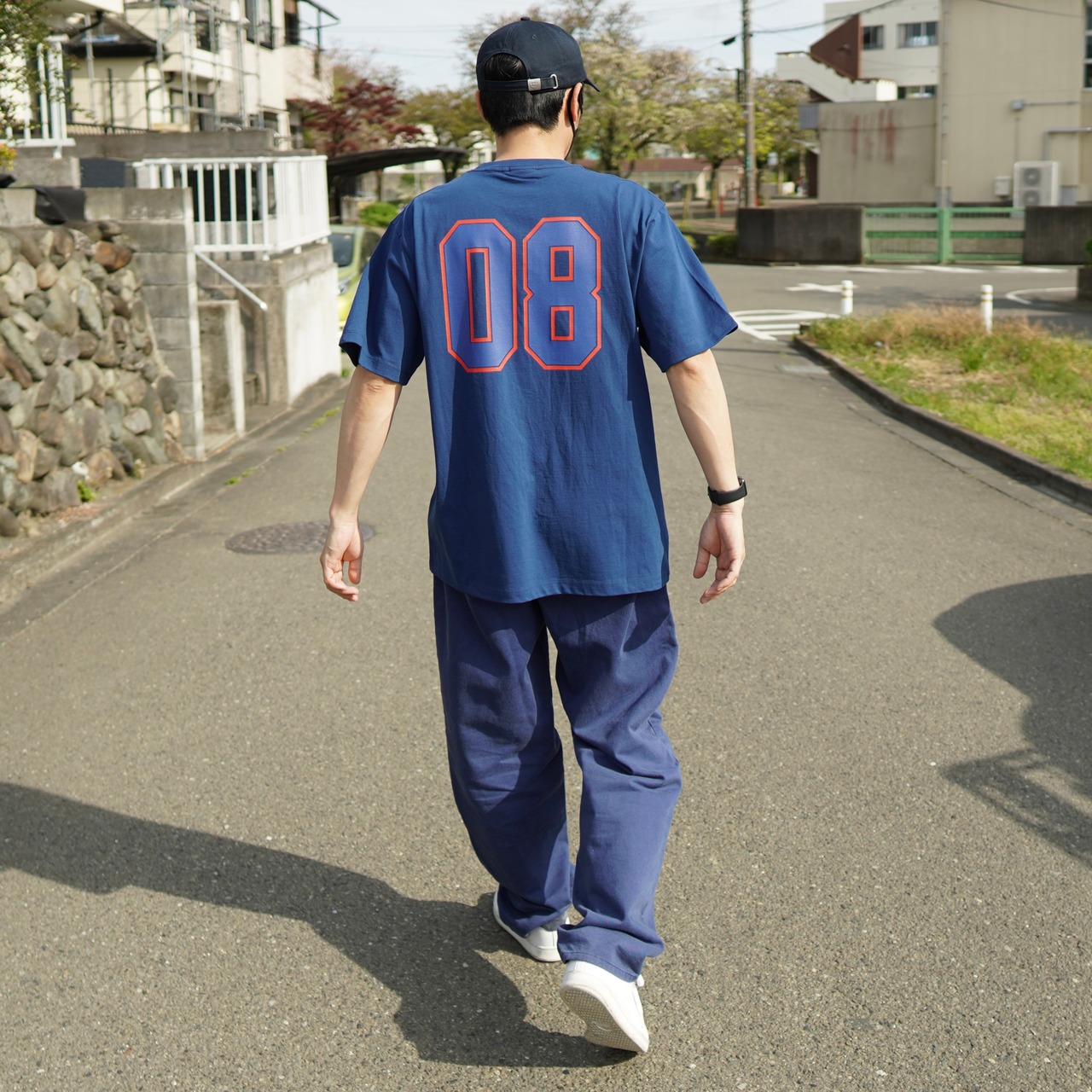 paragraph【パラグラフ】立体デザインNEWロゴBIGtシャツ／ネイビー06