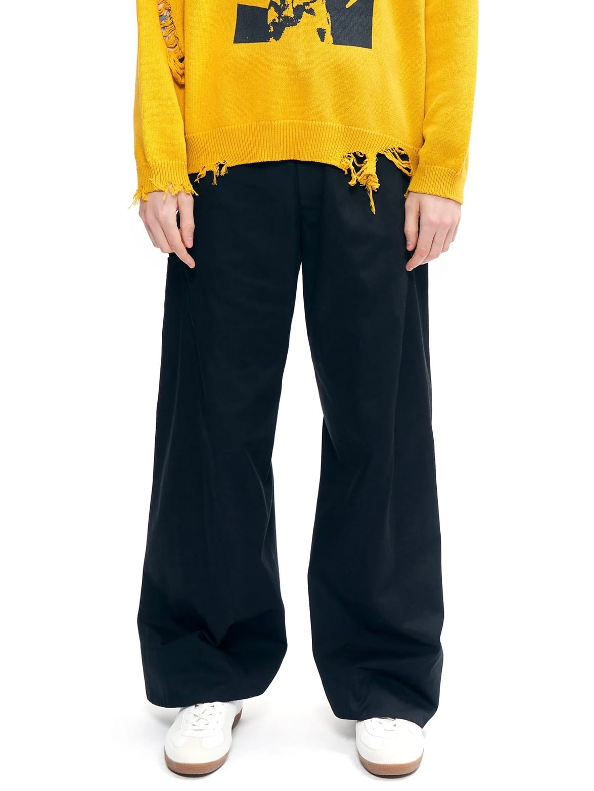 YUKI HASHIMOTO | RAW EDGE TWISTED WORK PANTS | GREY | HOWDAY