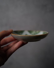 小皿　鶴と六芒星　かごめ　/　明治〜大正期