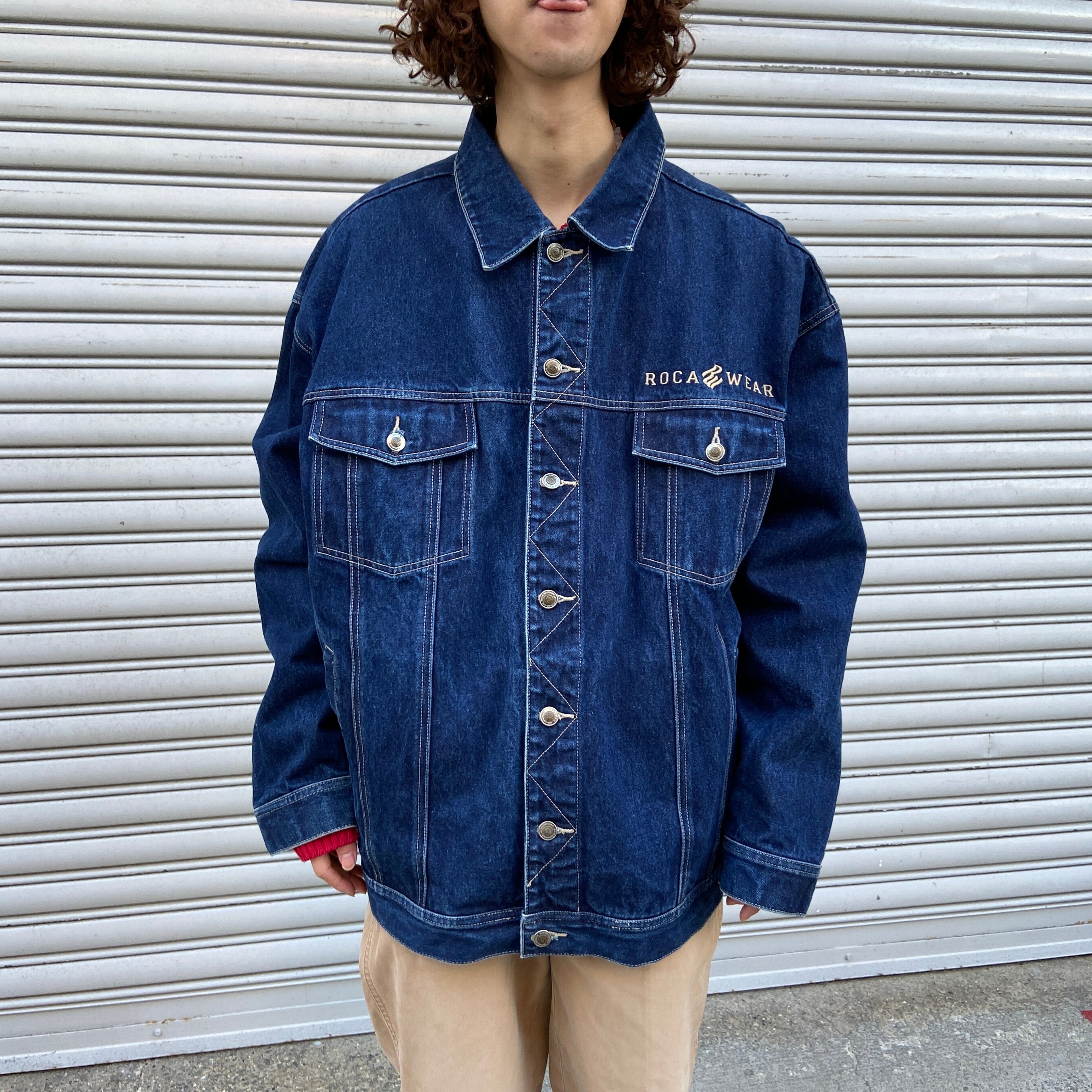 送料無料』Roca wear ロカウェア ビッグサイズ デニムジャケット XXL 