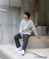【#Re:room】COLOR PIPING SWEAT BIG TRAINER［REC711］