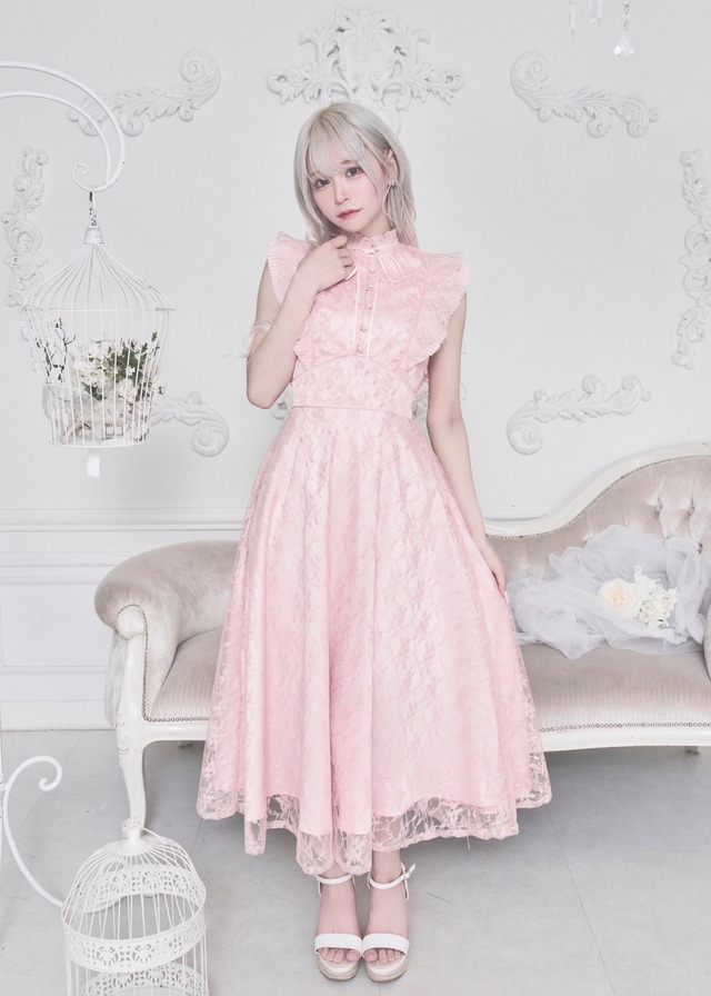 【ManonMimie】 Summer Lace Long One-Piece