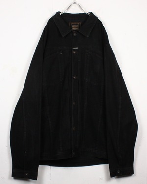 【Caka act2】"MARITHE FRANCOIS GIRBAUD" 2nd Type Oversized Black Denim Jacket