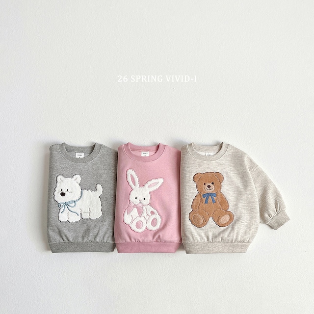 【取寄】vivid-i|boucle doll sweatshirt|ブークレドールスウェット|XS-JM|kids&jr|26 spring
