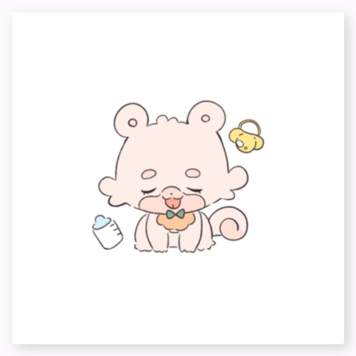 NEW ぬいしば白 ステッカー 表情違い
