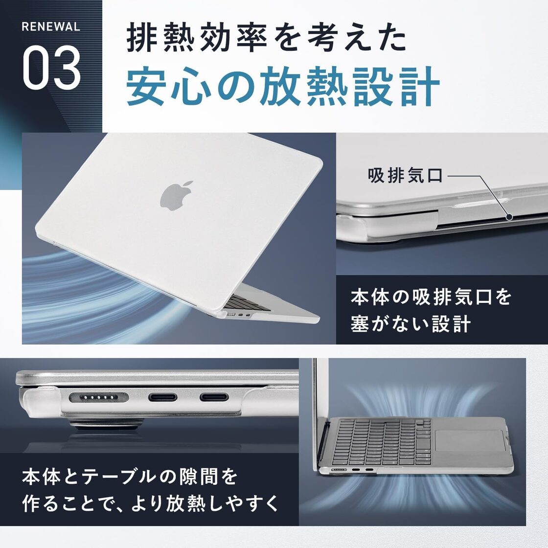 MacBook Air 13インチ M3 / M2 ケース 2024 2022 カバー クリアマット 