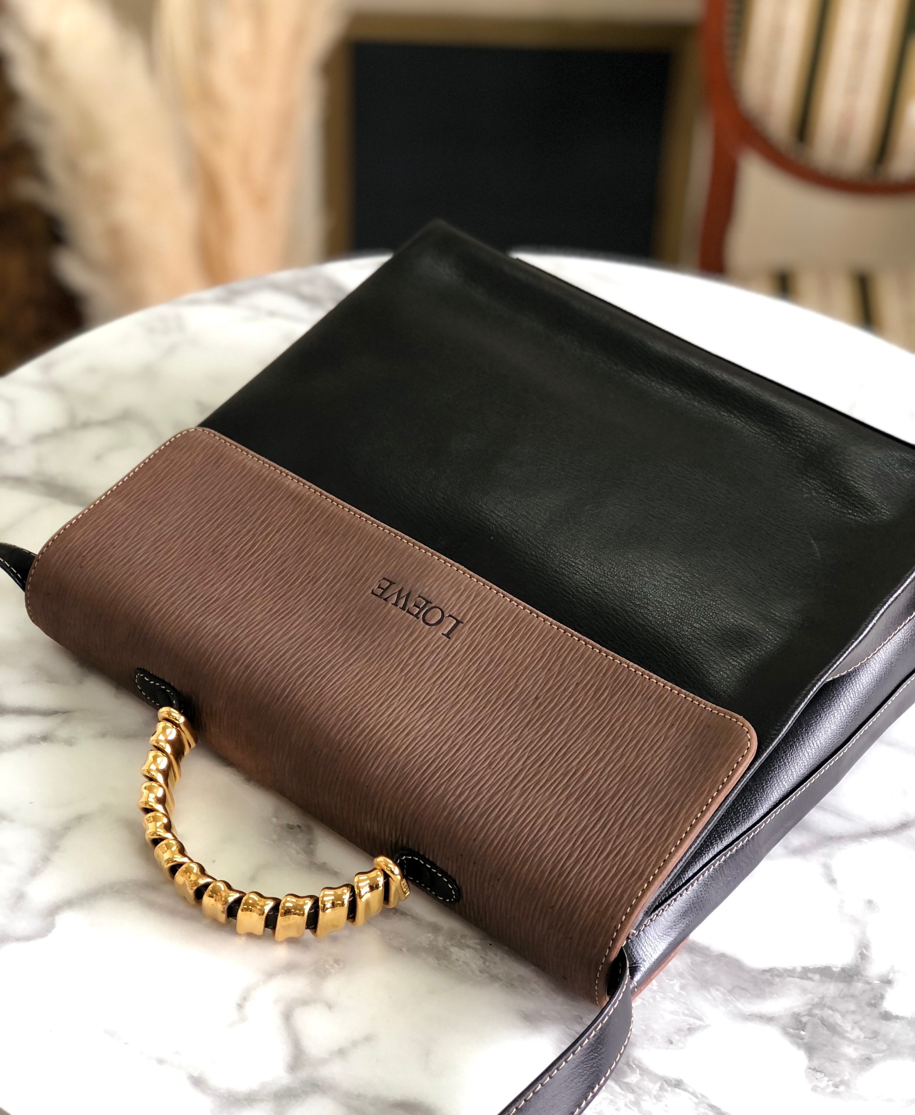 ロエベ LOEWE ビンテージ  スエード 2way ショルダーバッグ