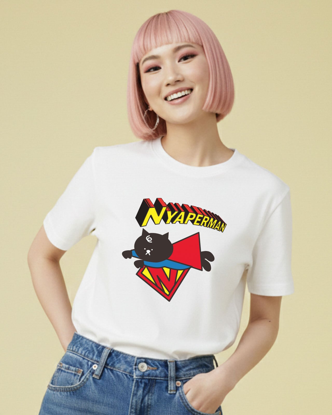 にゃこステ(ΦωΦ)です Tシャツ | マジックマインド