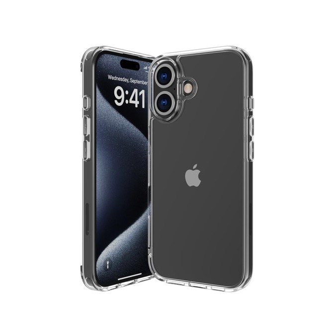在庫限り【 iPhone16用 】 最上級グレードモデル クリア ケース ガラス ハイブリッド 黄変防止 防指紋 撥水 撥油 コーティング 高硬度10Hガラス 耐衝撃 カメラ保護 薄型 軽量 ストラップホール付き [ UNiCASE 公式 ]
