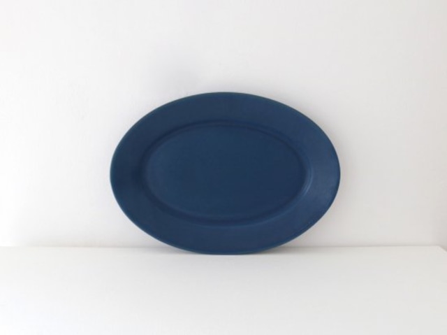 宮木英至 オーバルプレート(S) インディゴブルー