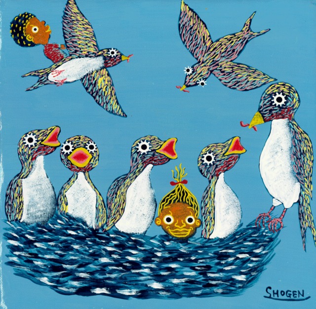 「もうすぐ旅立ち」キャンバス地レプリカ　正方形（S6サイズ）