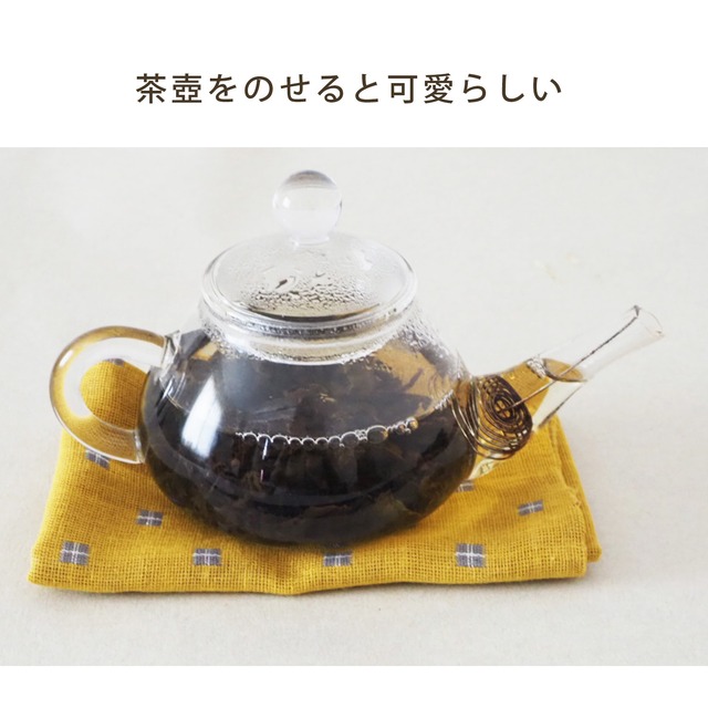 中国茶道具 茶巾 四角ドット柄 3色セット 中国茶器