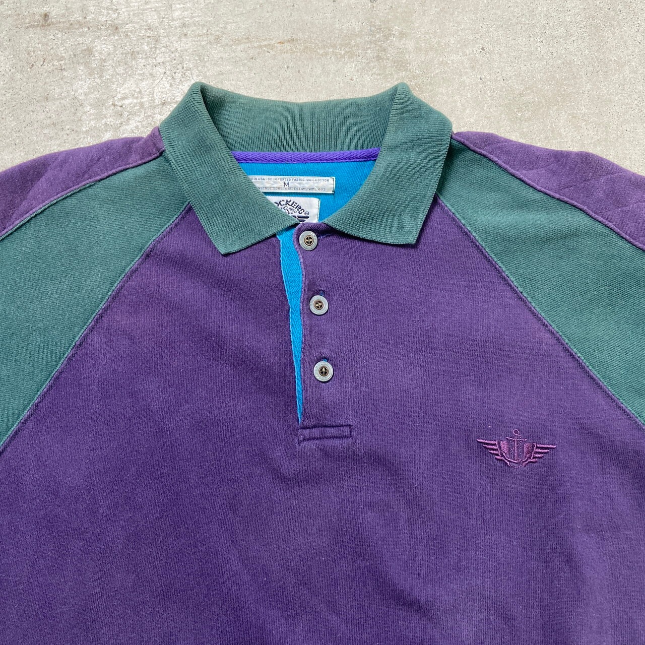90年代 USA製 DOCKERS ドッカーズ ラガーシャツ 切り替えデザイン 
