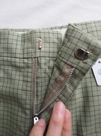 1970’s Vintage Check Slacks Pants Aluminum Zip／W27