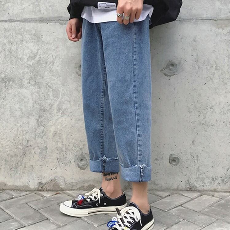 全1色 デニム パンツ ストレート カジュアル 無地 おしゃれ