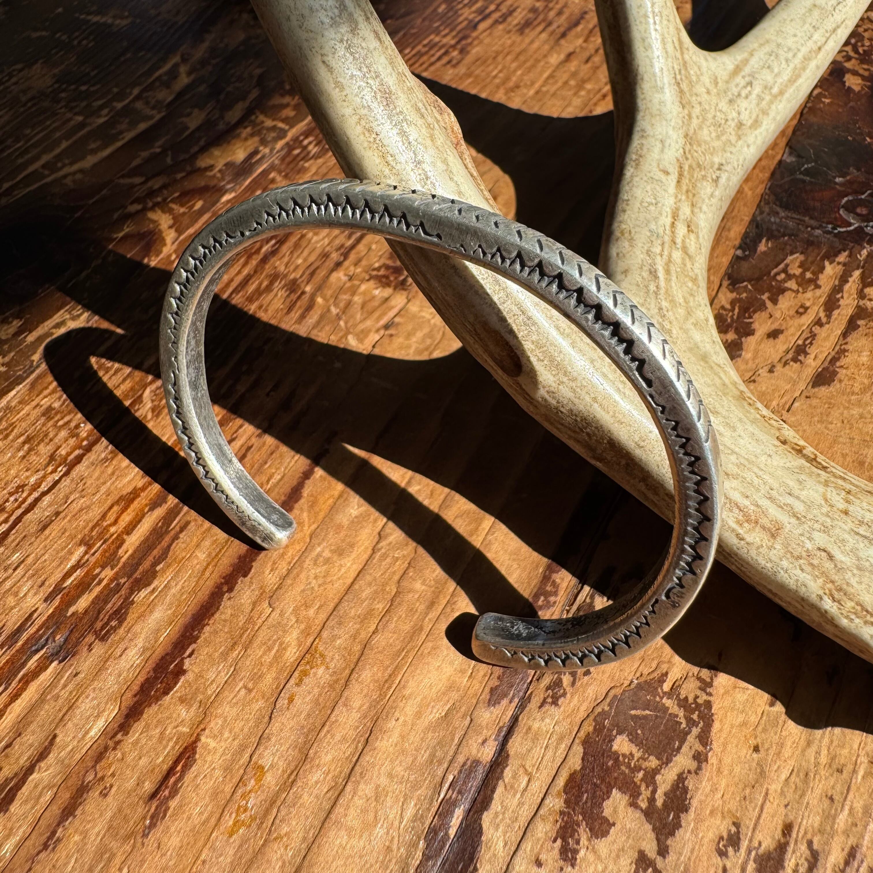 FTC Tufa Cast Ingot Silver Cuff /J