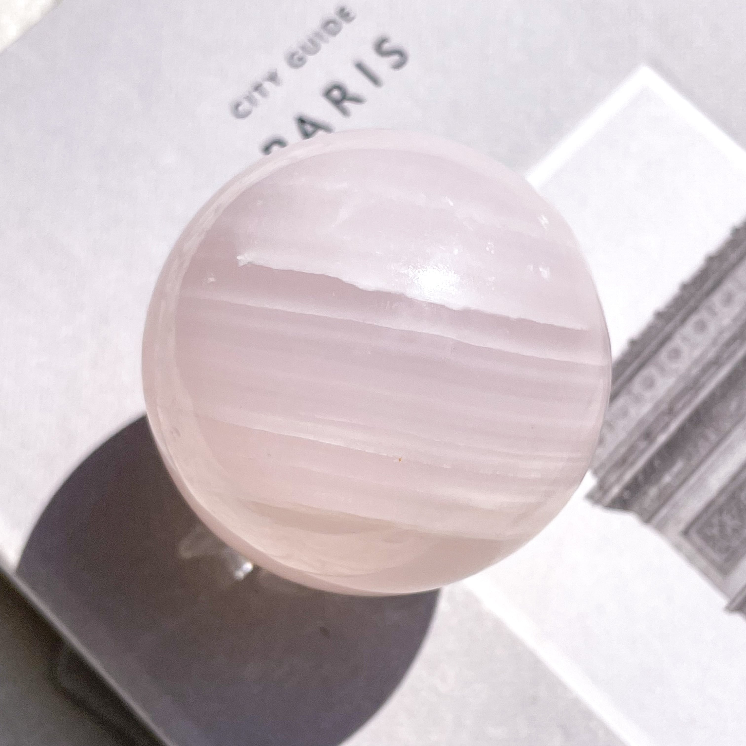 Pink Calcite Sphere 2 ✧ ピンクカルサイト | FLUXY - 天然石と鉱物の