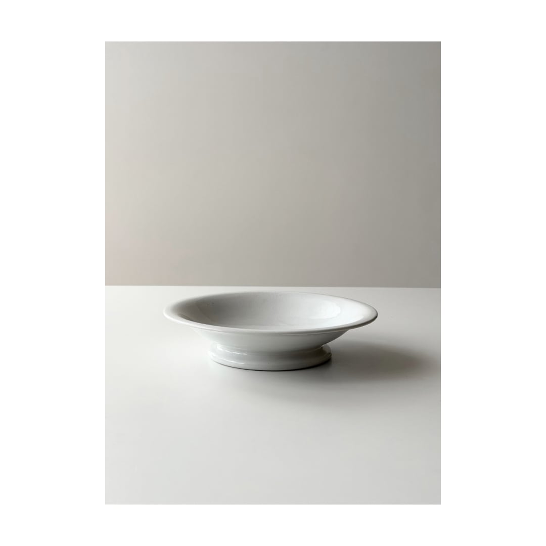 Sarreguemines サルグミンヌ / 白釉のコンポティエ