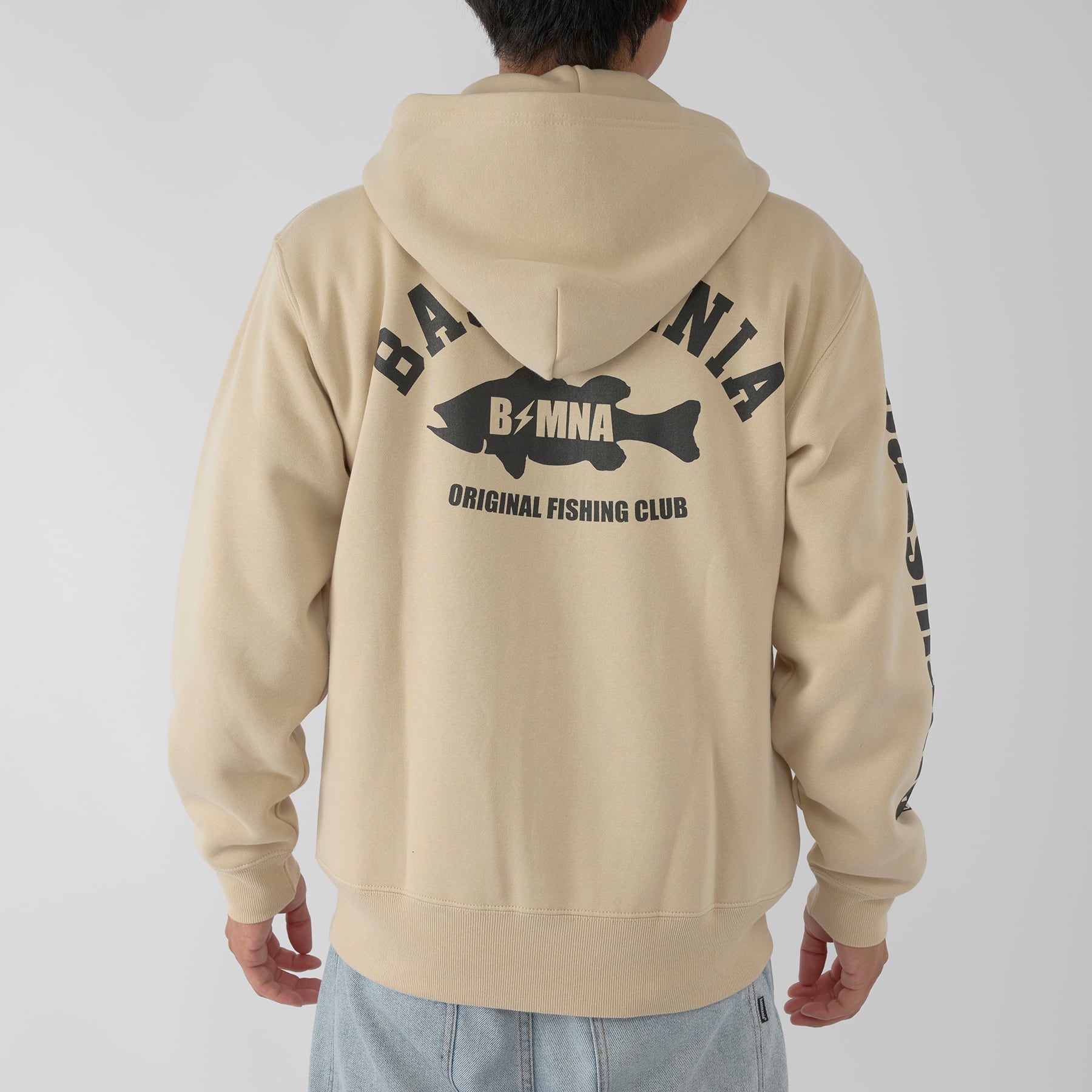 Logo Sweat Zip Parka [SAND BEG] | bassmania.jp