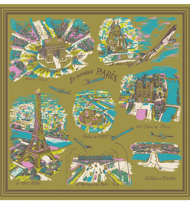 BINDU バンダナ パリ ゴールド [22BBB1312Paris]