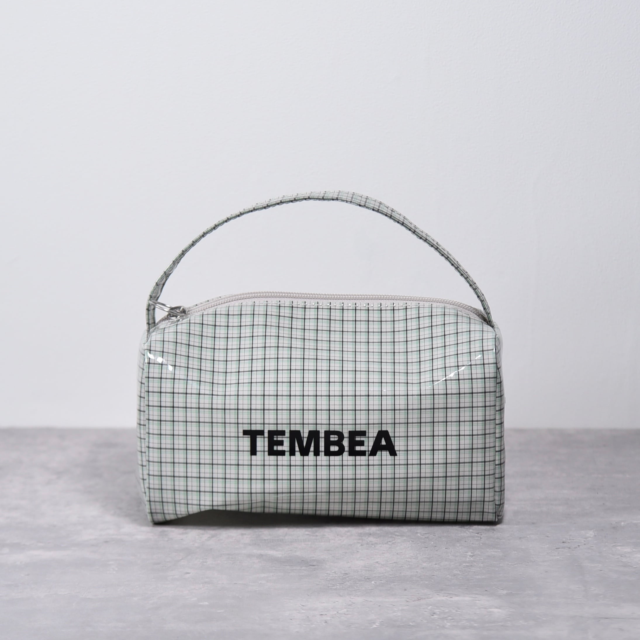 TEMBEA│PAPER TOTE MEDIUM | GINGHAM GREEN｜テンベア｜ペーパー