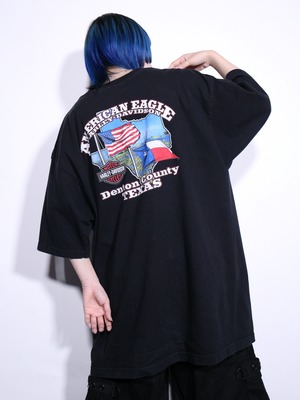 "Harley-Davidson" XXL over silhouette  front and back print tee