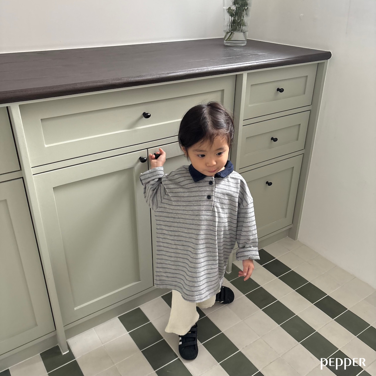 PEPPER 26/SP Mew Mew collared T-shirt