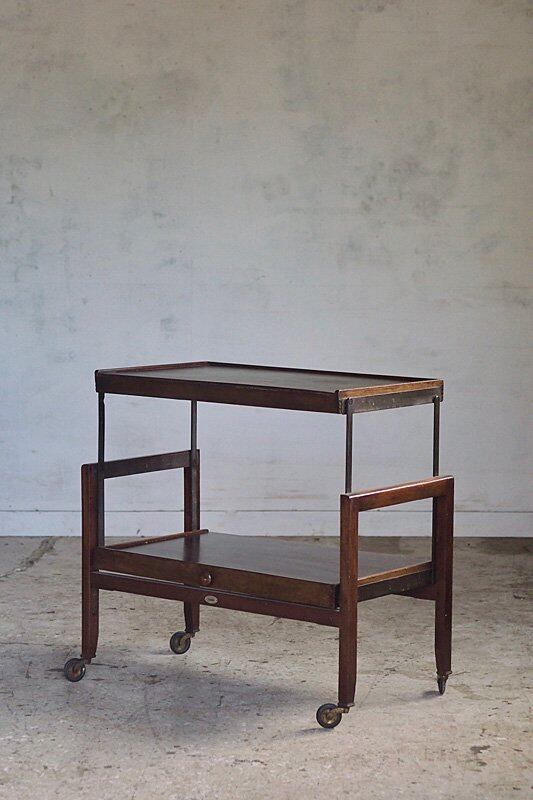 1段⇄2段ティートローリー-vintage or antique oak tea trolley