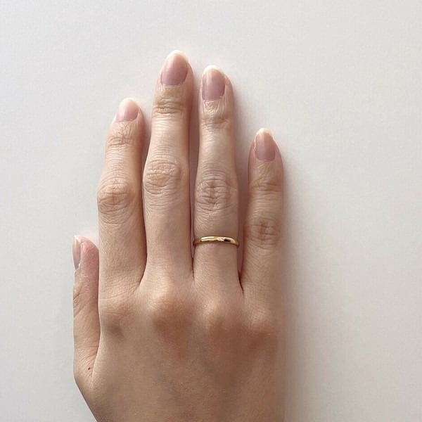 18金指輪】甲丸リング17号 K18刻印あり シンプル細身デザイン | meilstudio