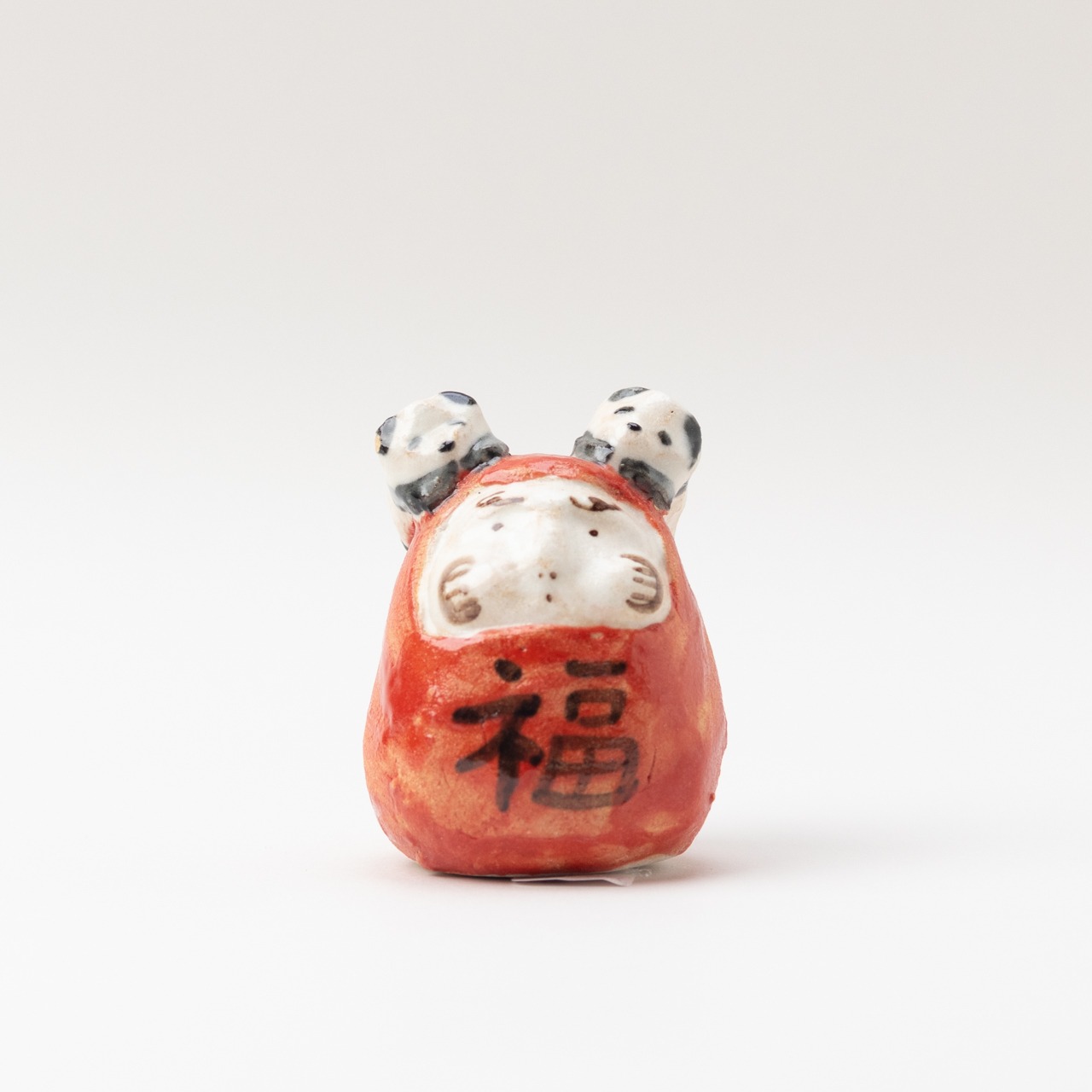 < すずきたまみ > オブジェ - ダブルぱんだだるま