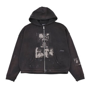 【Enfants Riches Déprimés】 God With Revolver Zip Hoodie Sun Faded B